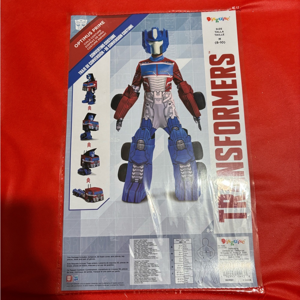 Optimus Prime Costume for Kids - Red and Blue